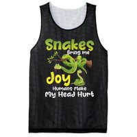 Snakes Bring Me Joy Humans Make My Head Hurt Snake Lover Mesh Reversible Basketball Jersey Tank