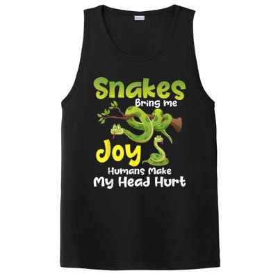 Snakes Bring Me Joy Humans Make My Head Hurt Snake Lover PosiCharge Competitor Tank