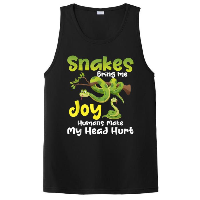 Snakes Bring Me Joy Humans Make My Head Hurt Snake Lover PosiCharge Competitor Tank