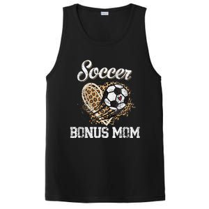 Soccer Bonus Mom Leopard Heart Proud Bonus Mom Sport Lover PosiCharge Competitor Tank