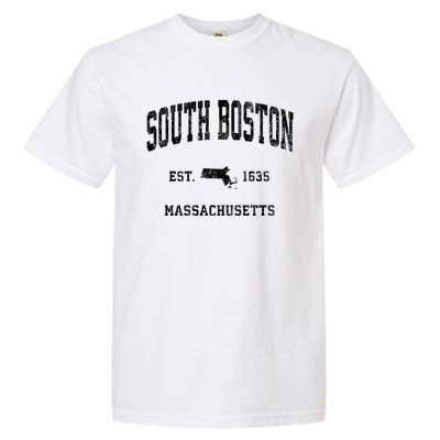 South Boston Massachusetts Ma Vintage Athletic Garment-Dyed Heavyweight T-Shirt