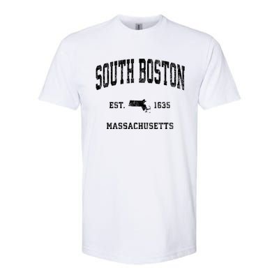 South Boston Massachusetts Ma Vintage Athletic Softstyle CVC T-Shirt