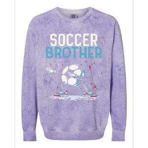 Soccer Brother Match Football Game Player Colorblast Crewneck Sweatshirt