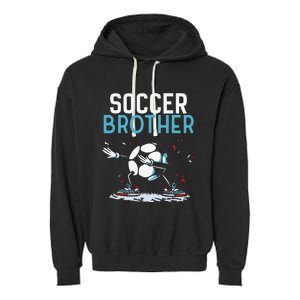 Soccer Brother Match Football Game Player Garment-Dyed Fleece Hoodie