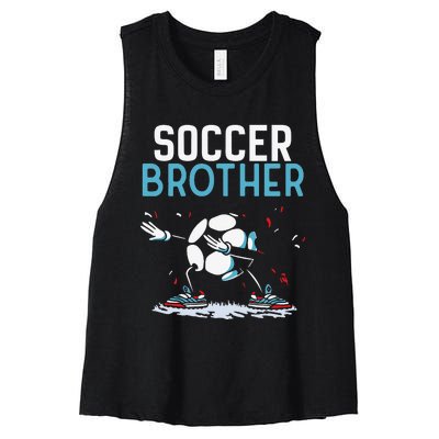 Soccer Brother Match Football Game Player Women's Racerback Cropped Tank