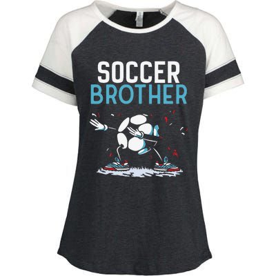 Soccer Brother Match Football Game Player Enza Ladies Jersey Colorblock Tee