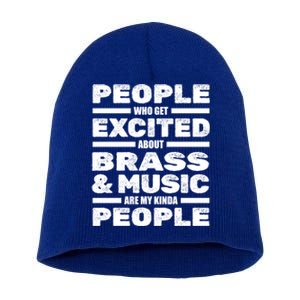 Saxophone Brass Music Jazz Musician Gift Sax Saxophonist Great Gift Short Acrylic Beanie