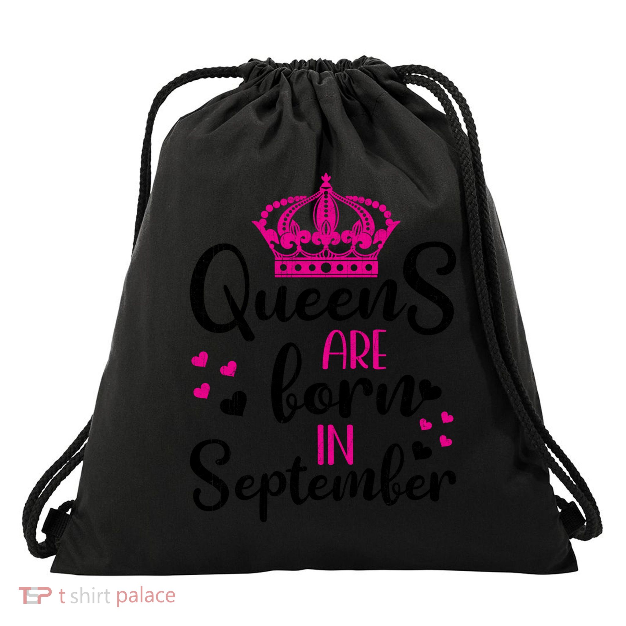 September Bday Meaningful Gift Queens Are Born In September Gift Drawstring Bag