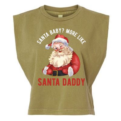 Santa Baby More Like Santa Daddy Garment-Dyed Women's Muscle Tee