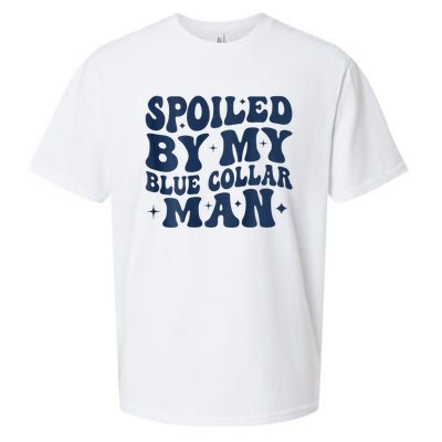 Spoiled By My Blue Collar Man 2 Sided Sueded Cloud Jersey T-Shirt