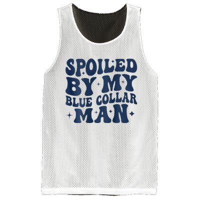 Spoiled By My Blue Collar Man 2 Sided Mesh Reversible Basketball Jersey Tank