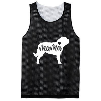 St. Bernard Mama Mom Dog Cute Mothers Day Gift Pullover Hoodie Mesh Reversible Basketball Jersey Tank