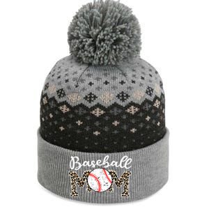 Softball Baseball Mom Leopard Tee Mother's Day The Baniff Cuffed Pom Beanie