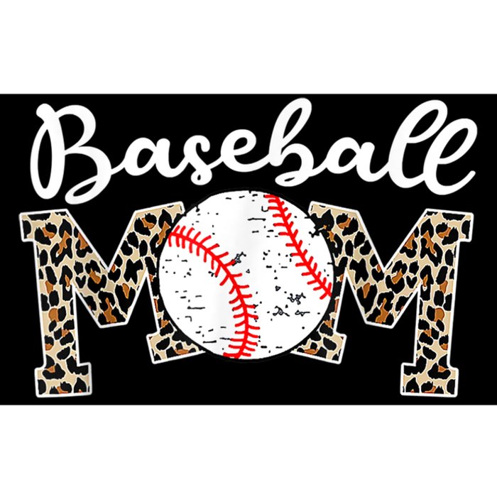 Softball Baseball Mom Leopard Tee Mother's Day Bumper Sticker