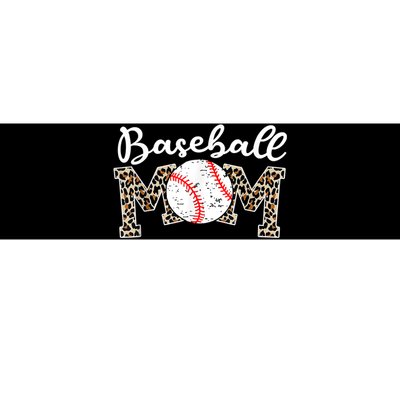 Softball Baseball Mom Leopard Tee Mother's Day Bumper Sticker