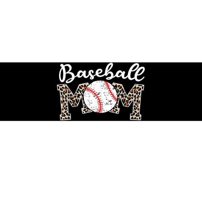 Softball Baseball Mom Leopard Tee Mother's Day Bumper Sticker