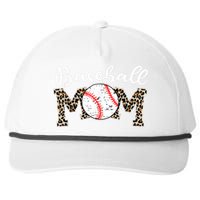 Softball Baseball Mom Leopard Tee Mother's Day Snapback Five-Panel Rope Hat