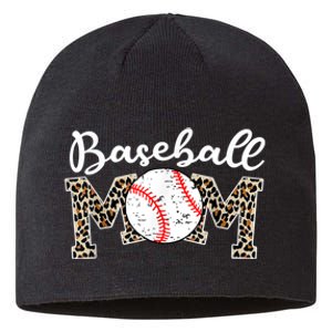 Softball Baseball Mom Leopard Tee Mother's Day Sustainable Beanie