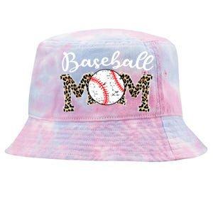 Softball Baseball Mom Leopard Tee Mother's Day Tie-Dyed Bucket Hat