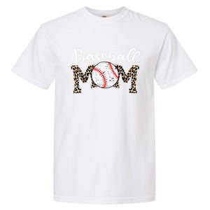 Softball Baseball Mom Leopard Tee Mother's Day Garment-Dyed Heavyweight T-Shirt