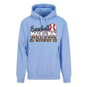 Softball Baseball Mom Leopard Tee Mother's Day Unisex Surf Hoodie