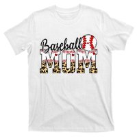 Softball Baseball Mom Leopard Tee Mother's Day T-Shirt