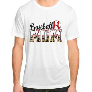 Softball Baseball Mom Leopard Tee Mother's Day Adult ChromaSoft Performance T-Shirt