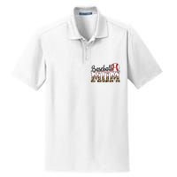 Softball Baseball Mom Leopard Tee Mother's Day Dry Zone Grid Polo