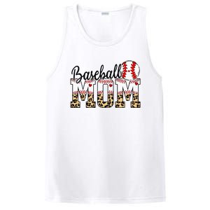 Softball Baseball Mom Leopard Tee Mother's Day PosiCharge Competitor Tank