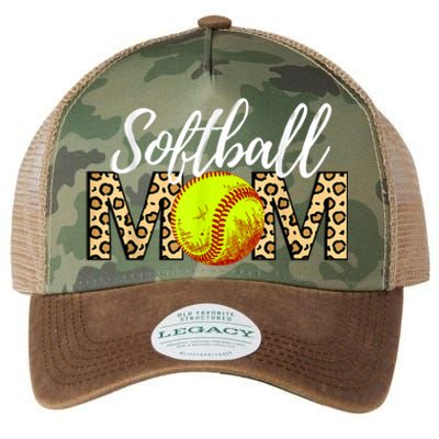 Softball Baseball Mom Leopard Legacy Tie Dye Trucker Hat