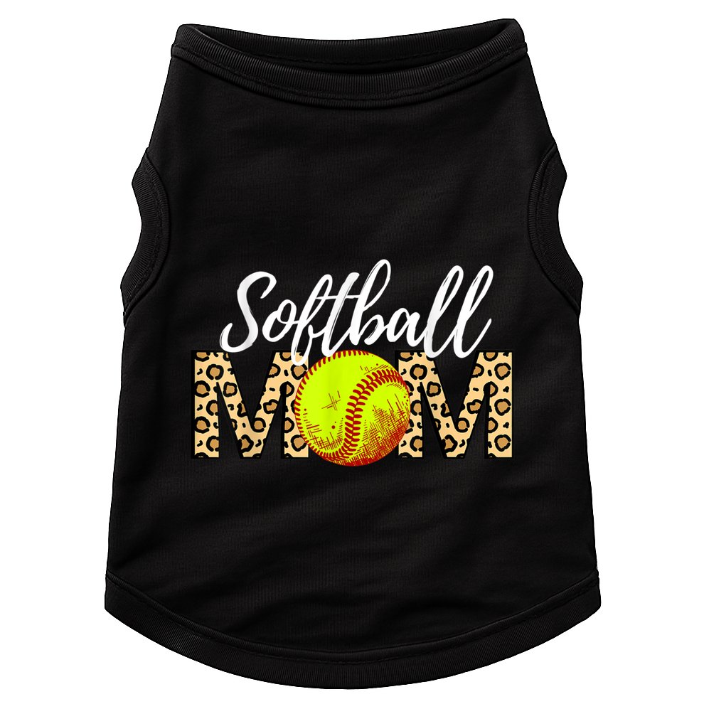 Softball Baseball Mom Leopard Doggie Tank