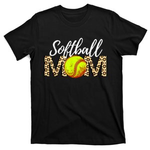 Softball Baseball Mom Leopard T-Shirt