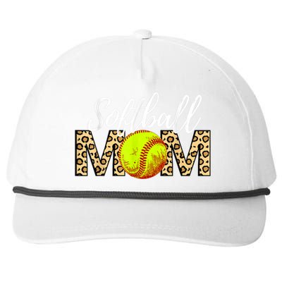 Softball Baseball Mom Leopard Snapback Five-Panel Rope Hat