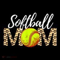 Softball Baseball Mom Leopard Premium T-Shirt