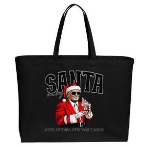 Santa Baby Make America Affordable Again Santa Christmas Cotton Canvas Jumbo Tote