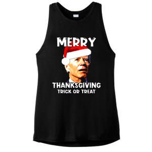 Santa Biden Merry Thanksgiving Trick Or Treat Christmas Meme Ladies PosiCharge Tri-Blend Wicking Tank