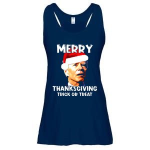 Santa Biden Merry Thanksgiving Trick Or Treat Christmas Meme Ladies Essential Flowy Tank