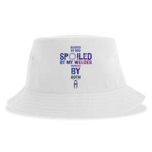 Spoiled By My Welder Welders Wife Sustainable Bucket Hat