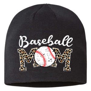 Softball Baseball Mom Leopard Tee Mother's Day Sustainable Beanie