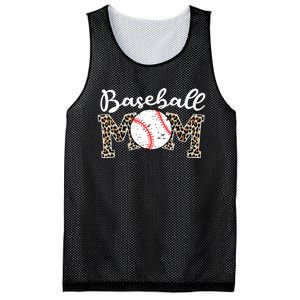 Softball Baseball Mom Leopard Tee Mother's Day Mesh Reversible Basketball Jersey Tank