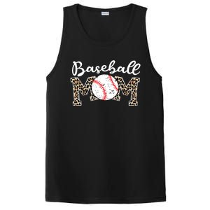 Softball Baseball Mom Leopard Tee Mother's Day PosiCharge Competitor Tank