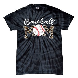 Softball Baseball Mom Leopard Tee Mother's Day Tie-Dye T-Shirt