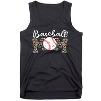 Softball Baseball Mom Leopard Tee Mother's Day Tank Top