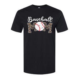 Softball Baseball Mom Leopard Tee Mother's Day Softstyle CVC T-Shirt