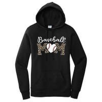 Softball Baseball Mom Leopard Tee Mother's Day Mama Women's Pullover Hoodie