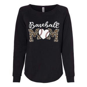 Softball Baseball Mom Leopard Tee Mother's Day Mama Womens California Wash Sweatshirt