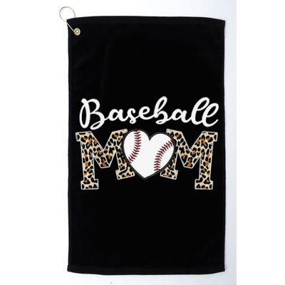 Softball Baseball Mom Leopard Tee Mother's Day Mama Platinum Collection Golf Towel