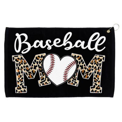 Softball Baseball Mom Leopard Tee Mother's Day Mama Grommeted Golf Towel