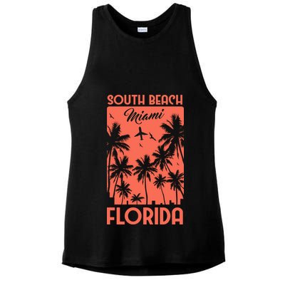 South Beach Miami Ladies PosiCharge Tri-Blend Wicking Tank