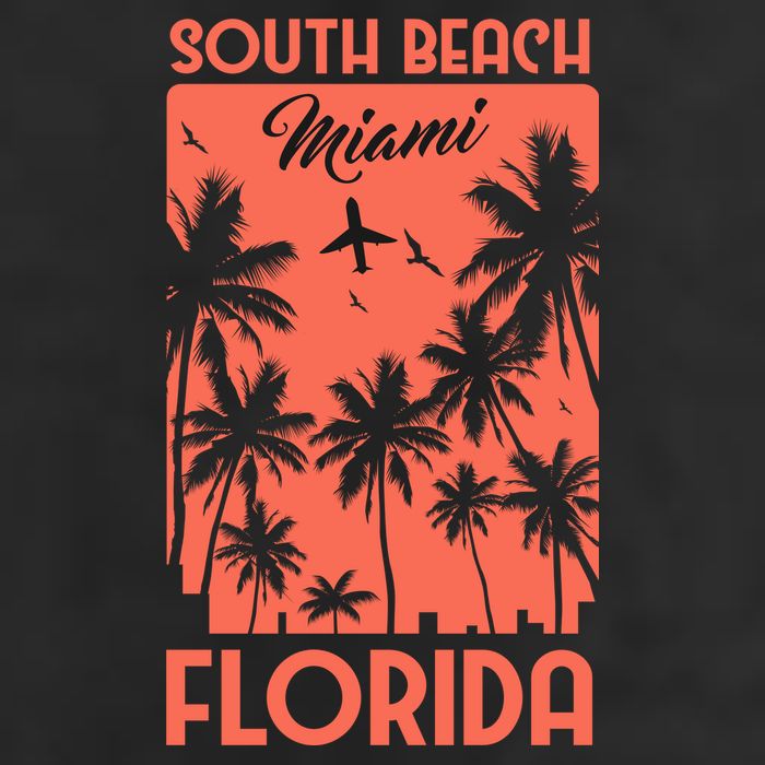 South Beach Miami 7 Panel Mesh Trucker Snapback Hat